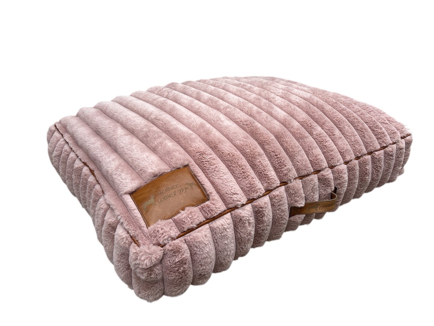 Dog bed - pink fluffy fabric