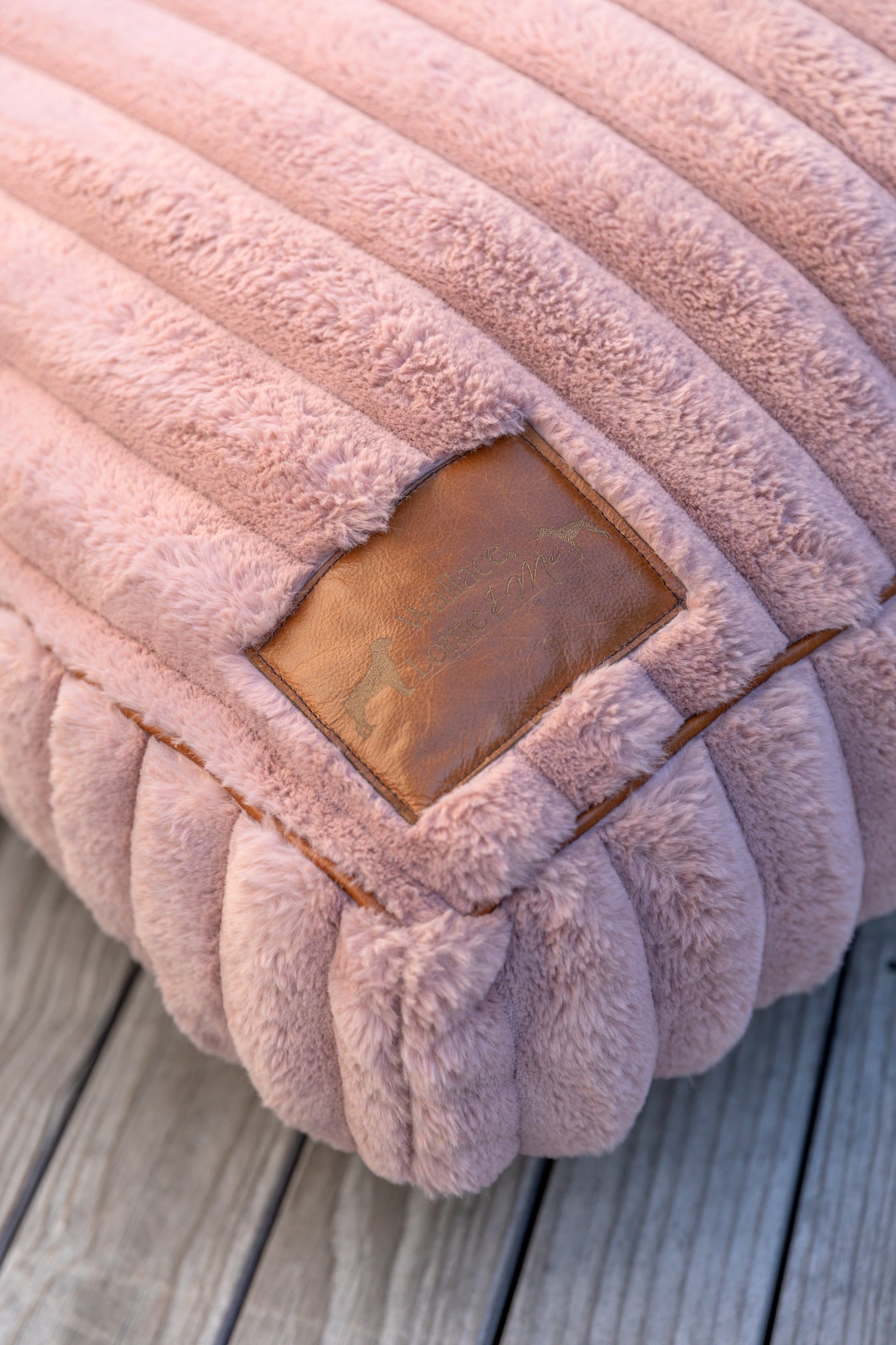 Pink Fluffy Dog Cushion