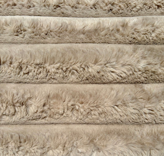 Dog bed - taupe fluffy fabric