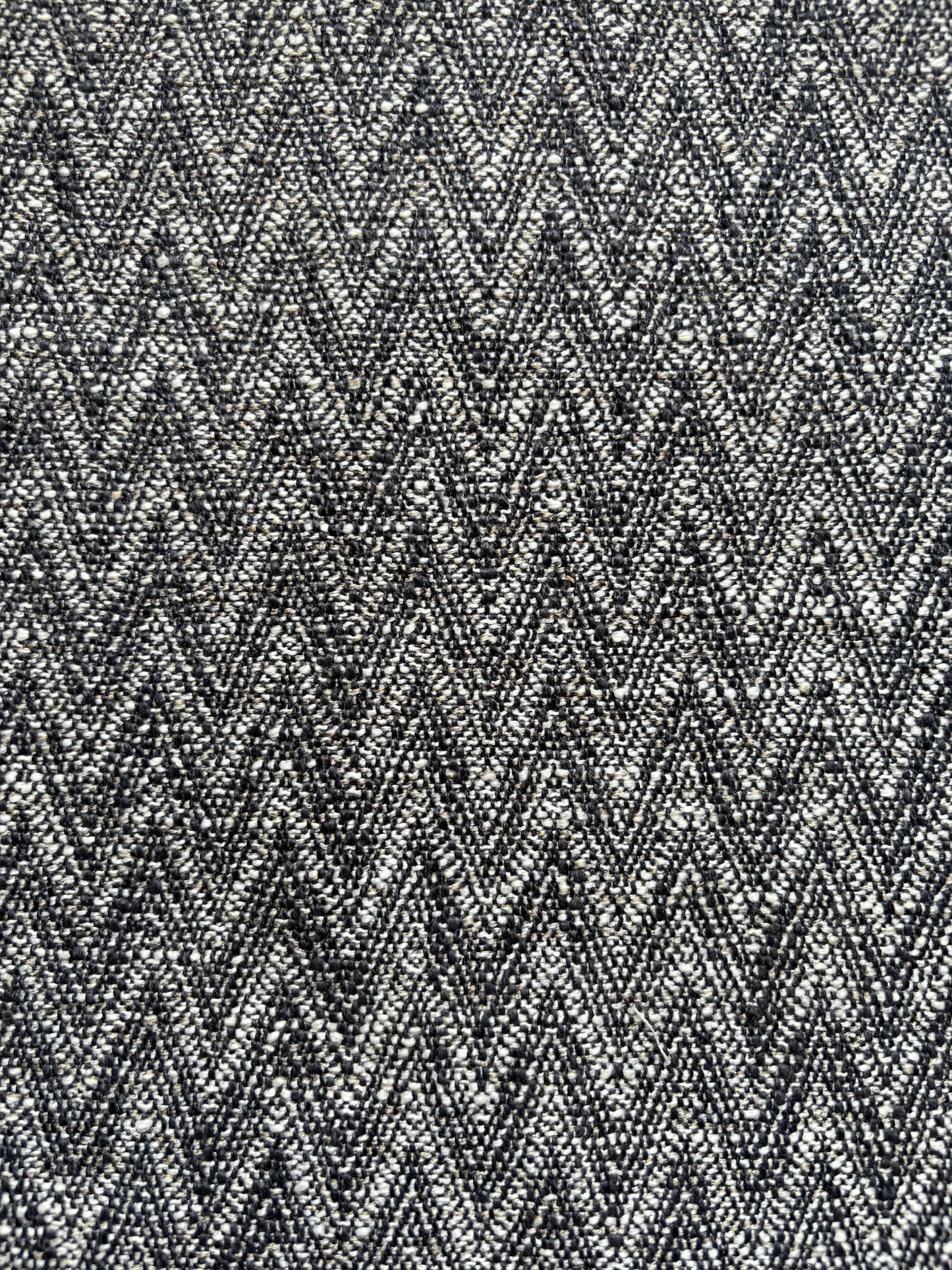 Dog bed - charcoal herringbone fabric