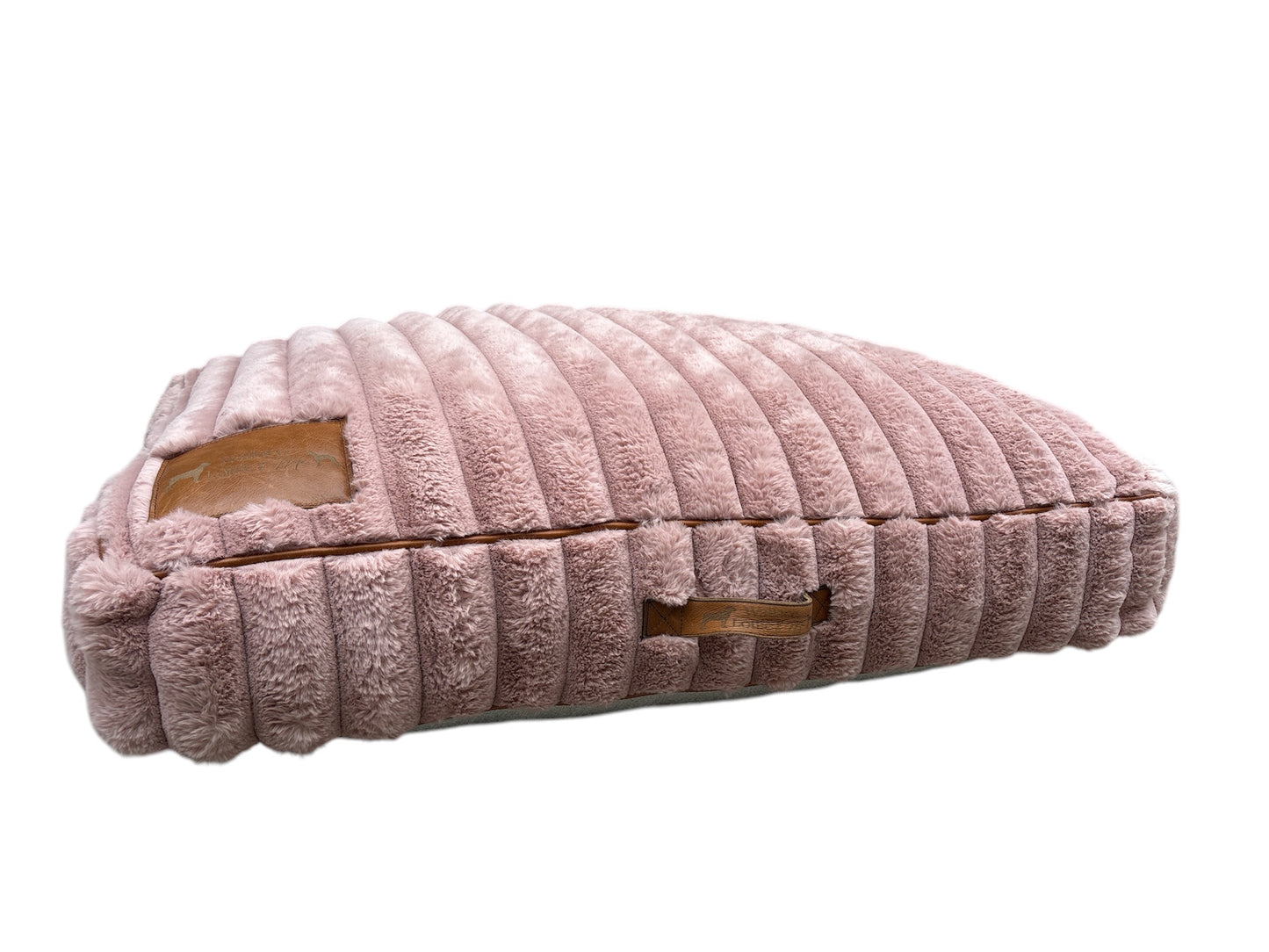 Dog bed - pink fluffy fabric