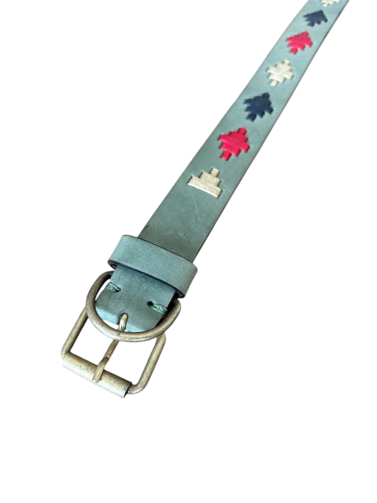 Dog Collar - Mint Leather