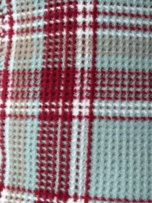 Dog Blanket - Mint and Red